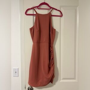 Salmon mini dress